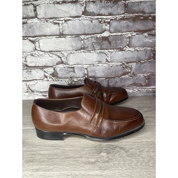 Winthrop USA Brown Leather Penny Loafers Dress Shoes Men’s Sz 10EEE US/44EU main image 7